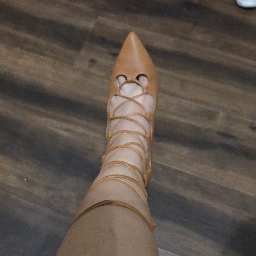 💎 TAN STRAP HEELS - Picture 3 of 4